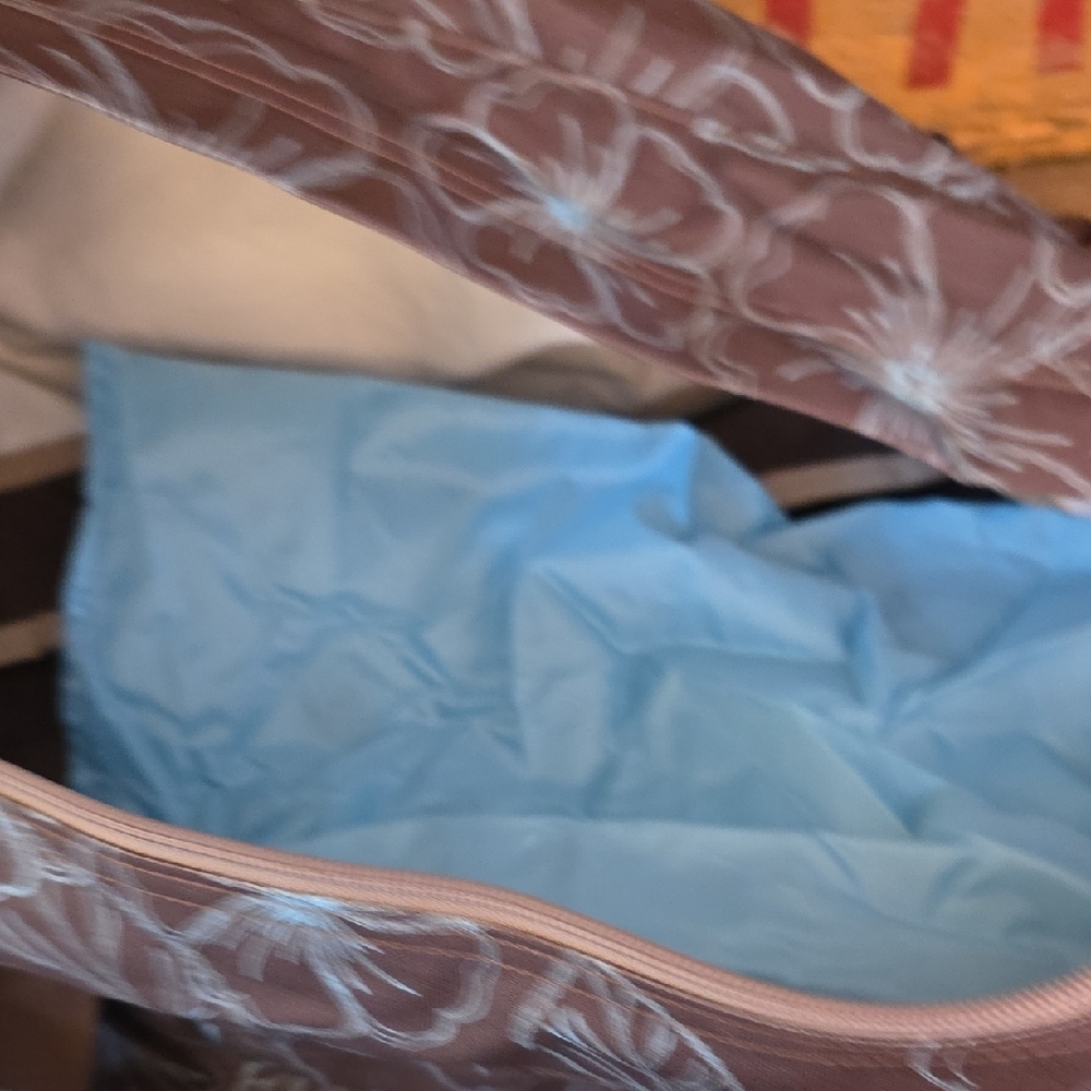 Jansport Floral Travel Bag in Brown and Blue - Picture 4 of 4